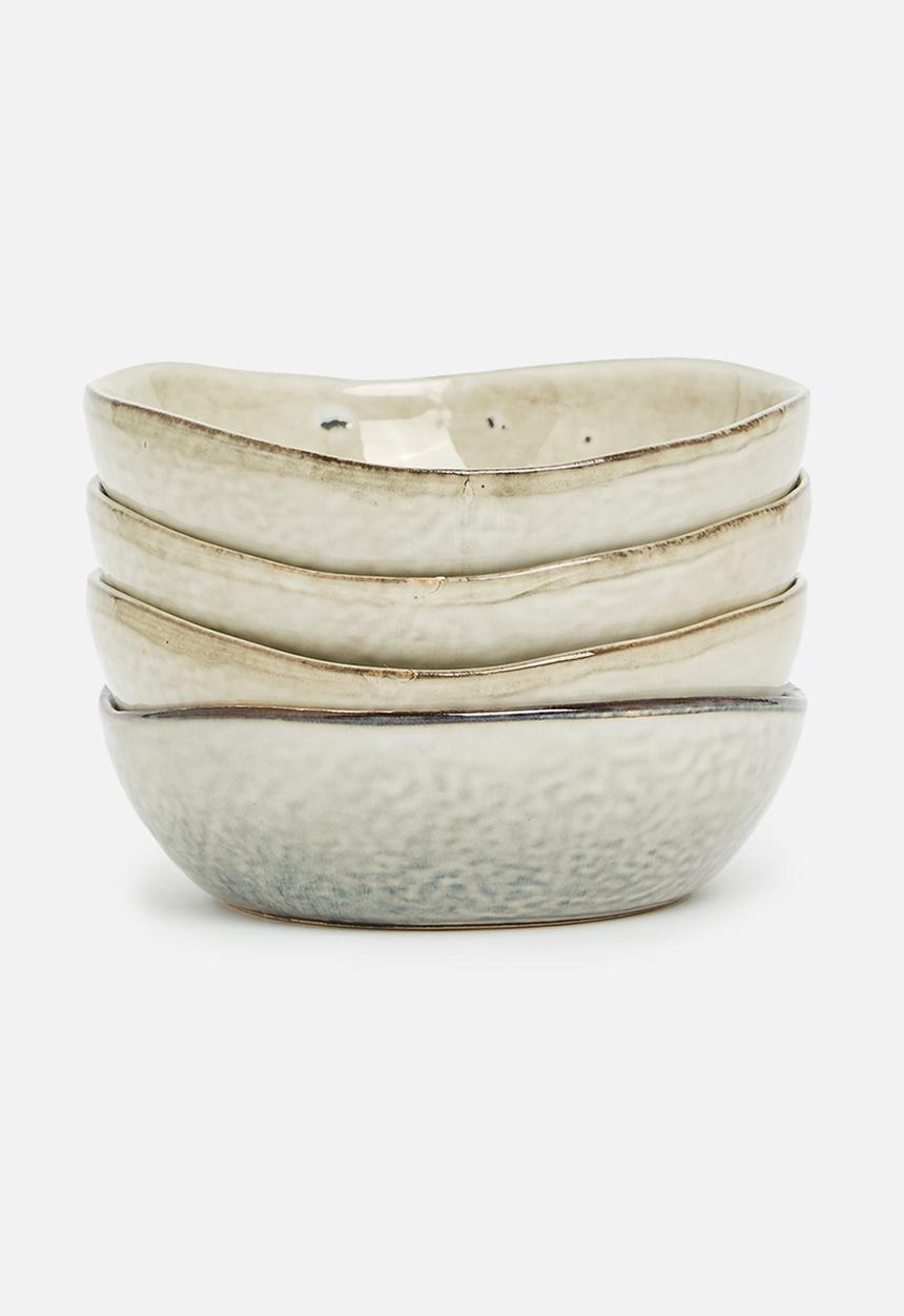 Sixth Floor - Romy cereal bowl set of 4- slate