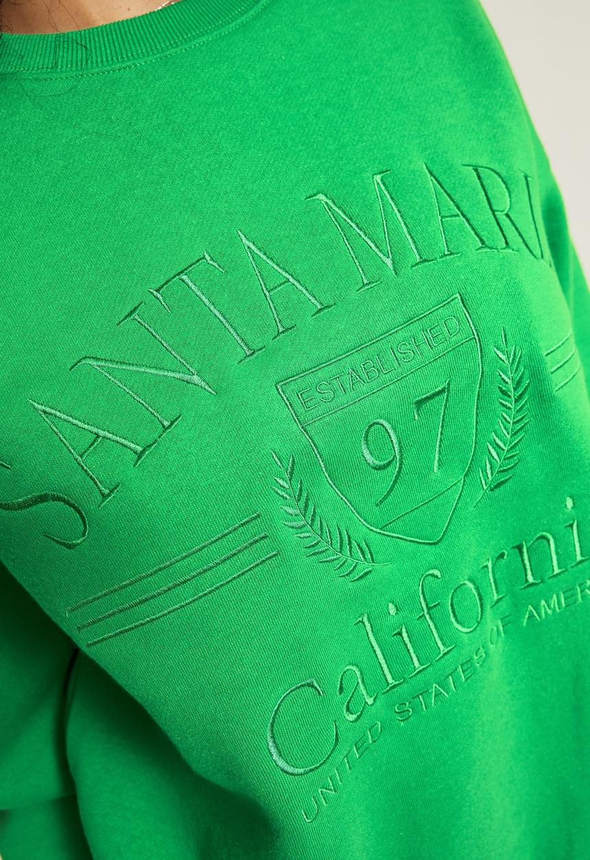 Supré  - Tonya oversized crew jumper - apple green/santa maria