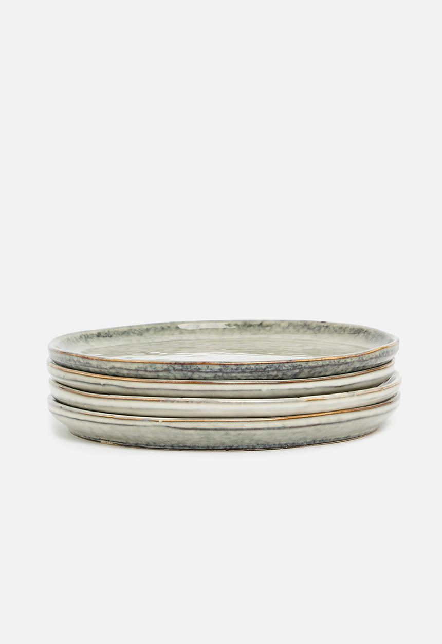 Sixth Floor - Romy side plate set of 4- slate