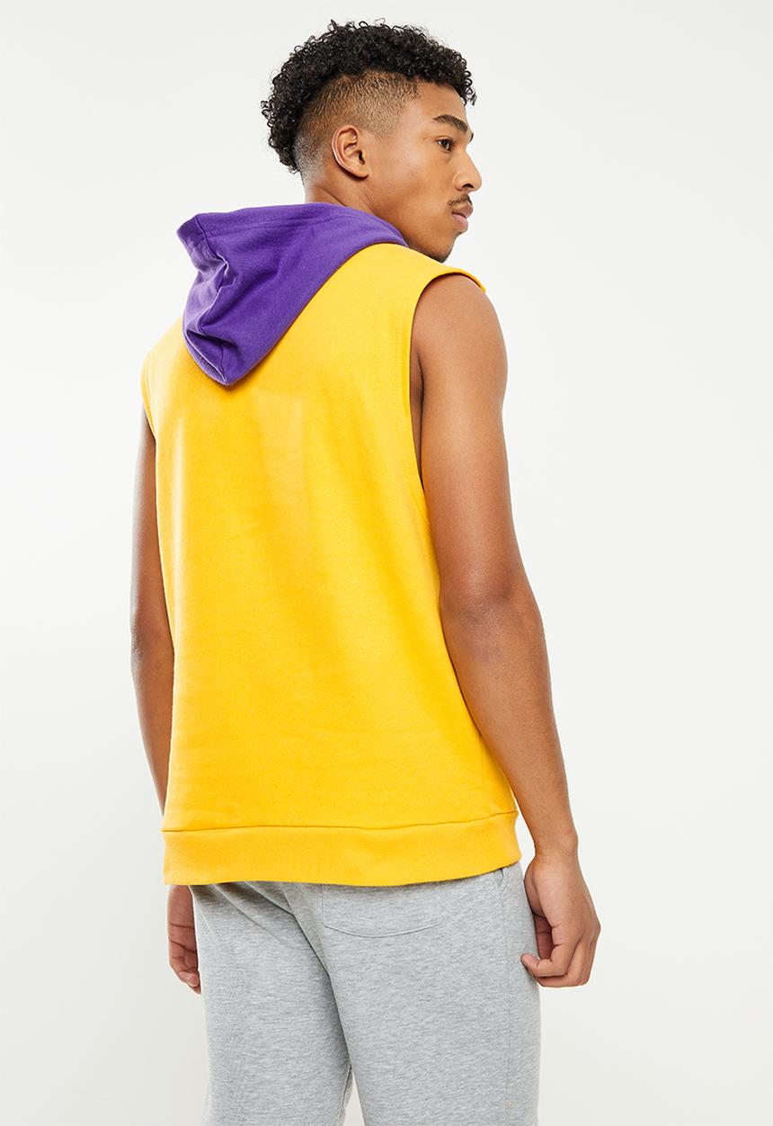 NBA - Lakers sleeveless hooded sweater - yellow