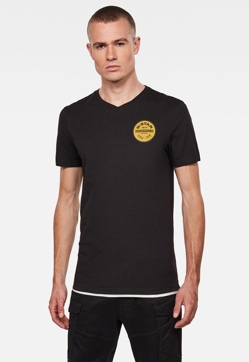 G-STAR - Originals logo slim r tee - dark black
