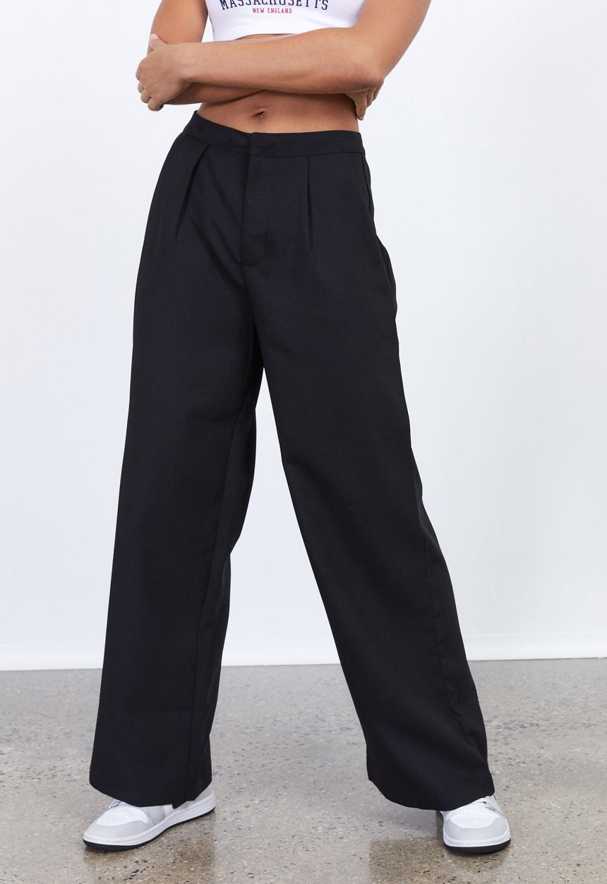 Factorie - Super wide leg pant - black