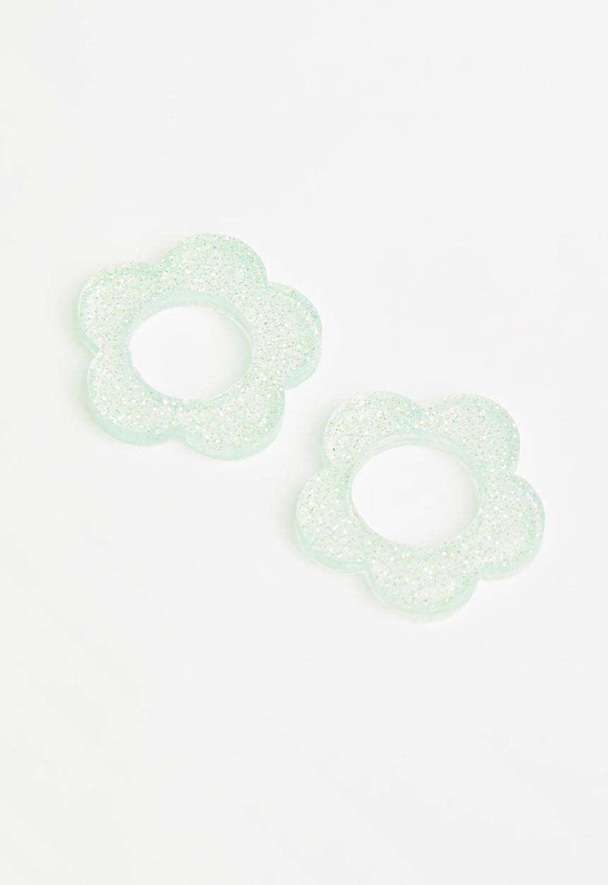 Pina Jewels - Daisy charm - turquoise glitter