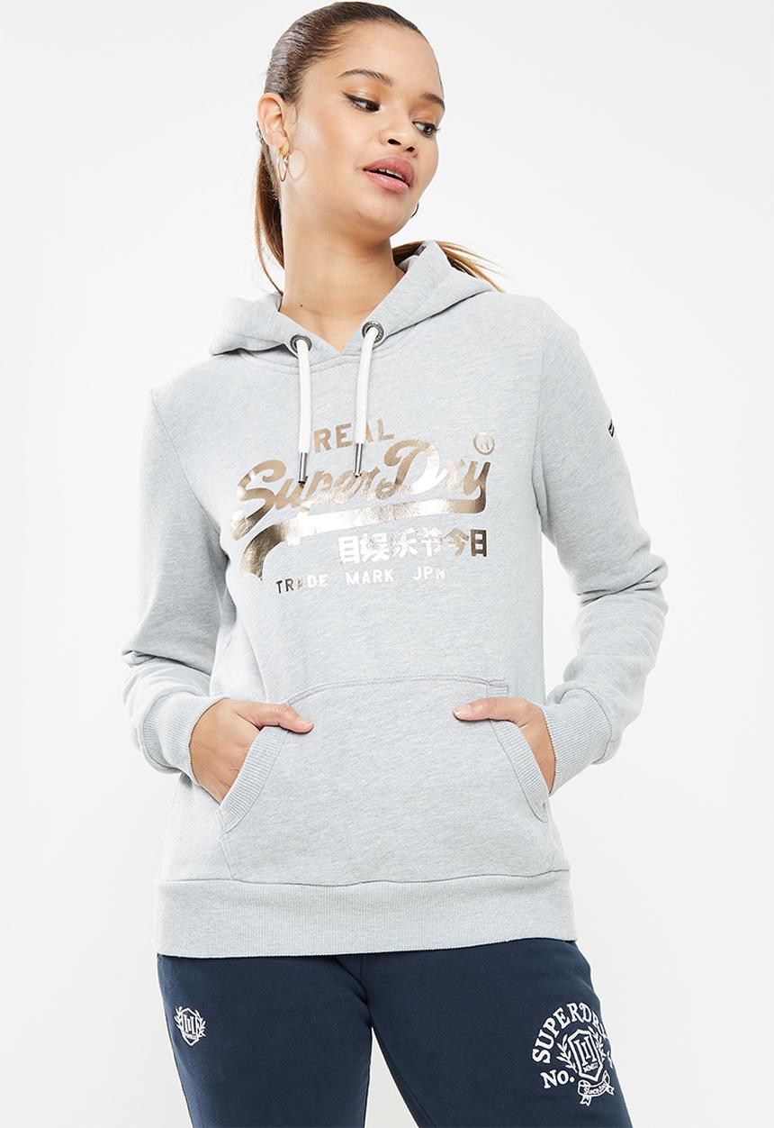 Superdry. - Vl boho sparkle hood bb - grey marl