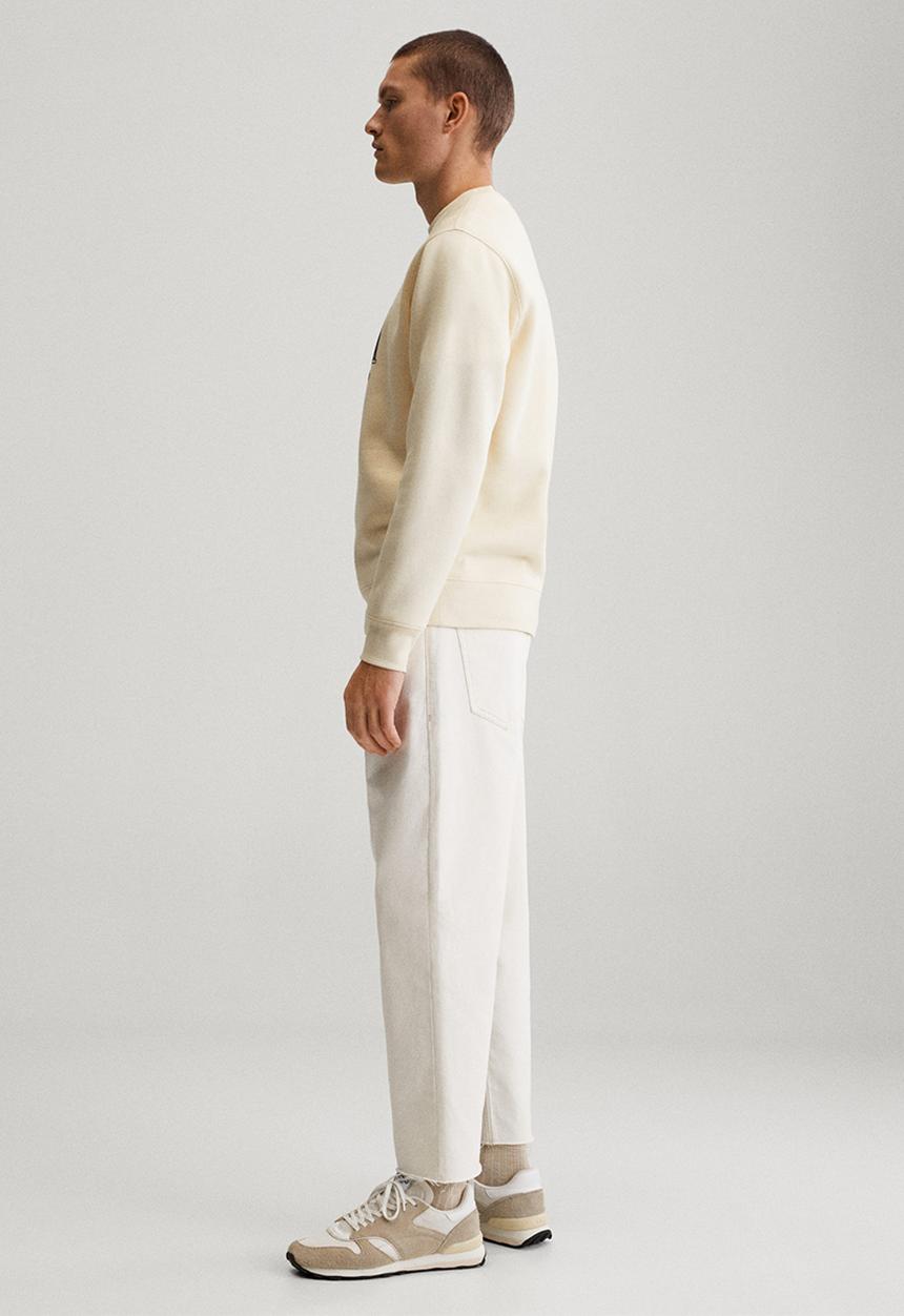 MANGO - Tiago printed  readers sweatshirt- off white
