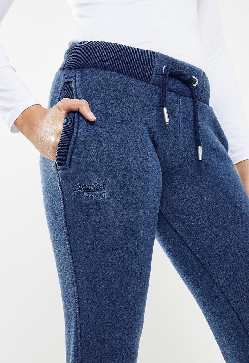 Superdry. - Vintage logo emb jogger noc - mid indigo