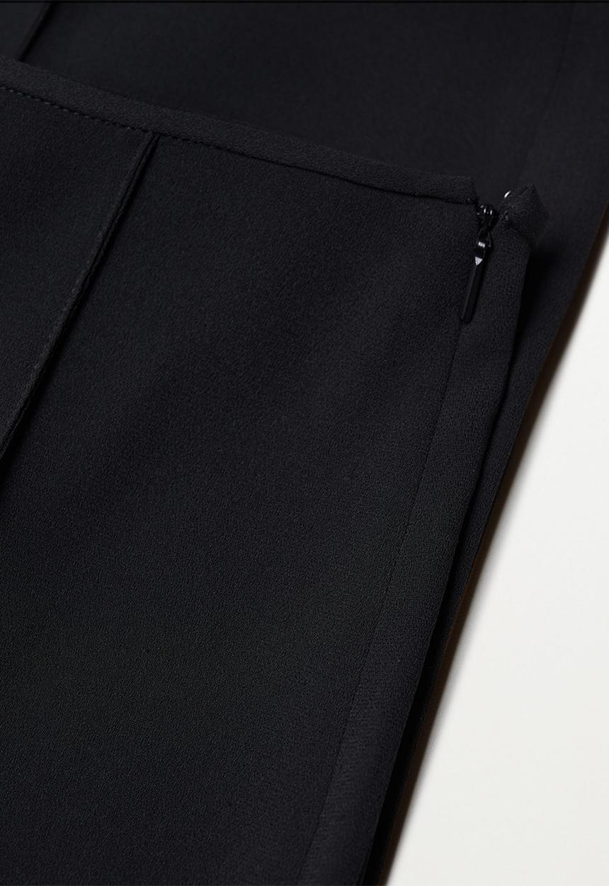 MANGO - Trousers justo - black