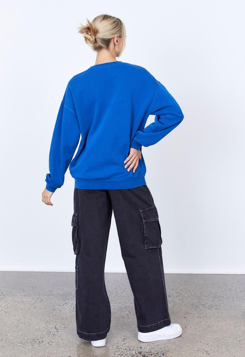 Factorie - Lcn nfl oversized graphic crew - lcn nfl washed blue/chargers