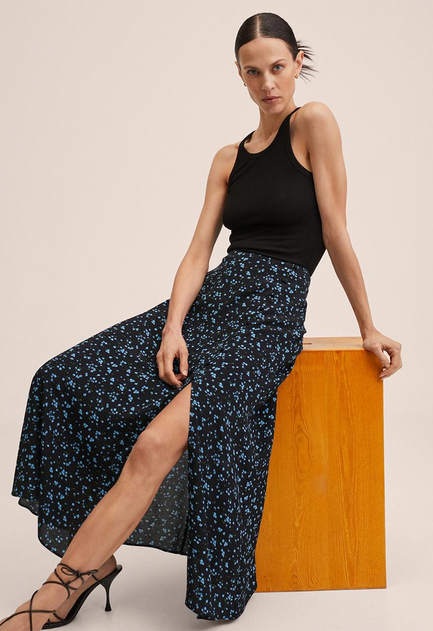 MANGO - Skirt bombay - black