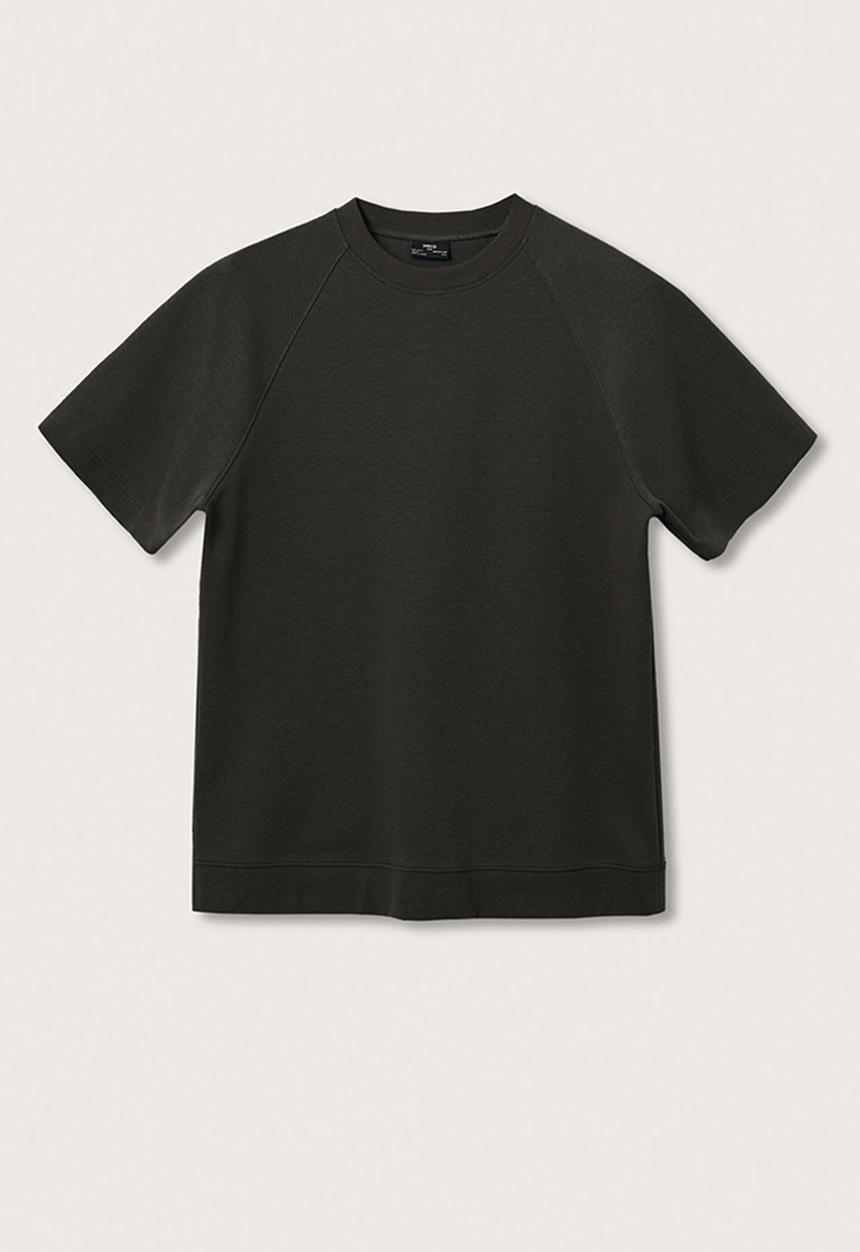 MANGO - T-shirt smart - black