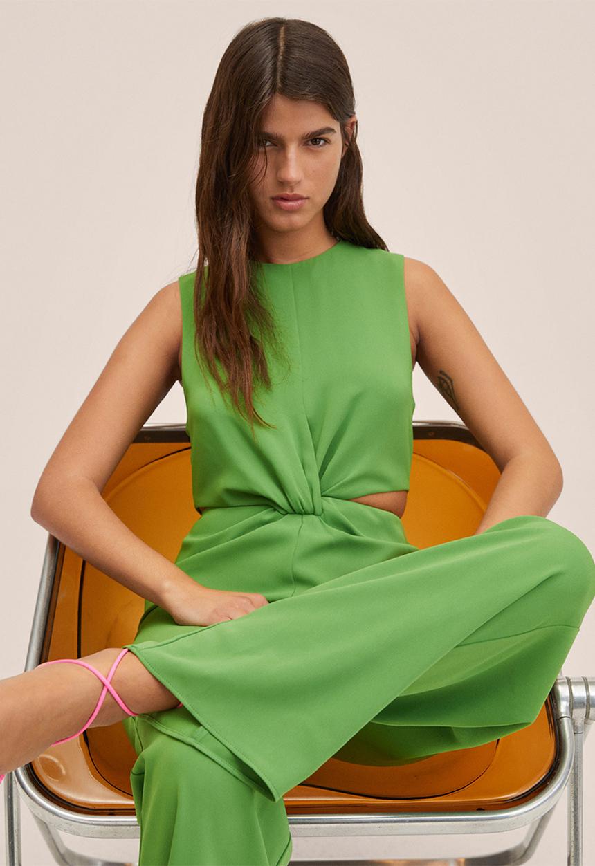 MANGO - One-piece suit almond - green