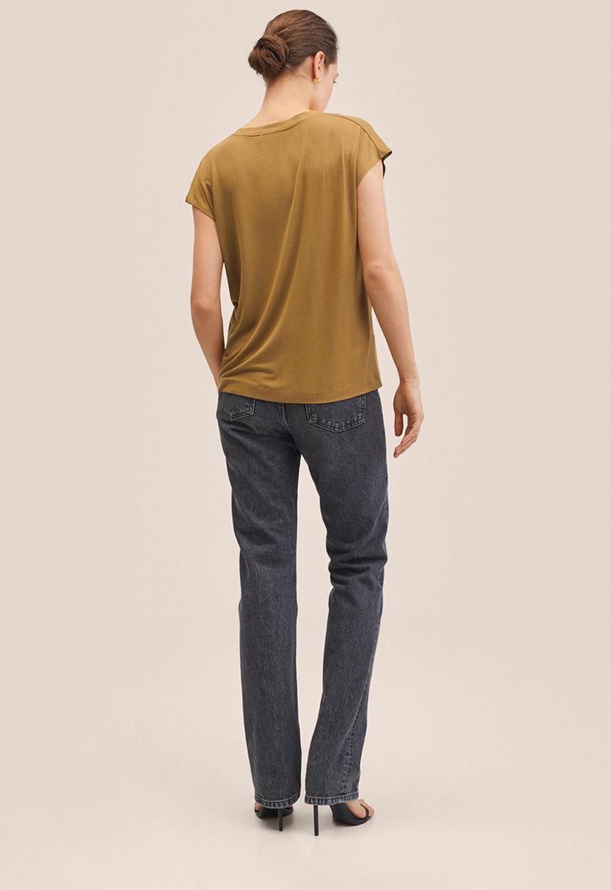 MANGO - T-shirt visca - brown