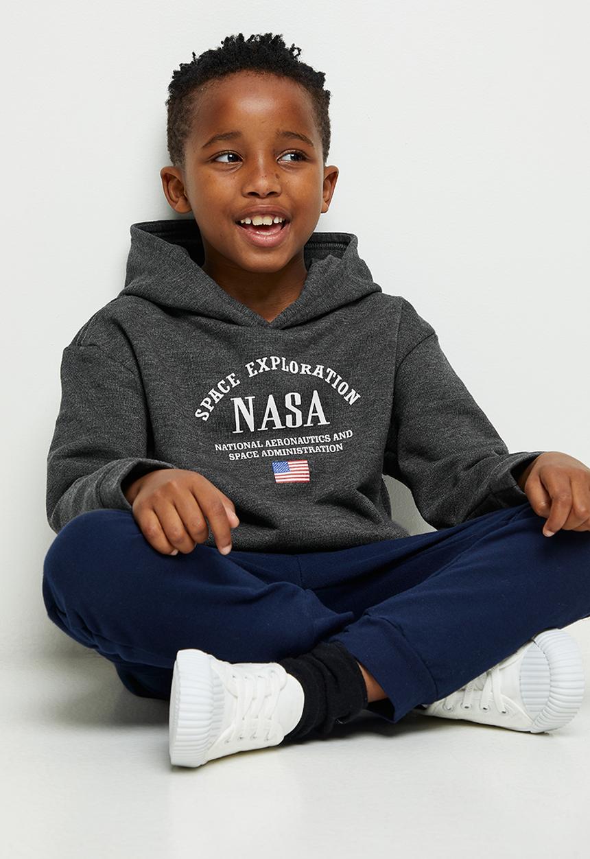 Superbalist Kids - Boys Nasa hoodie - charcoal mel