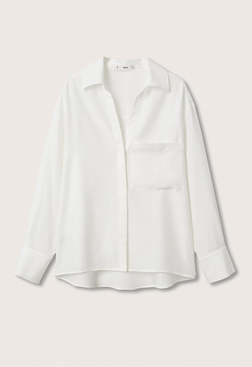 MANGO - Shirt limone - white