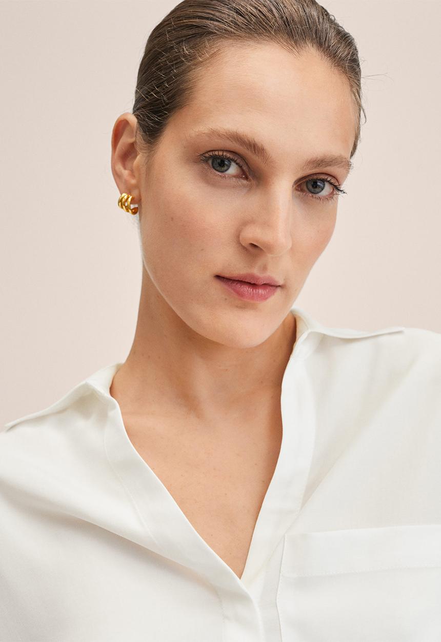 MANGO - Shirt limone - white