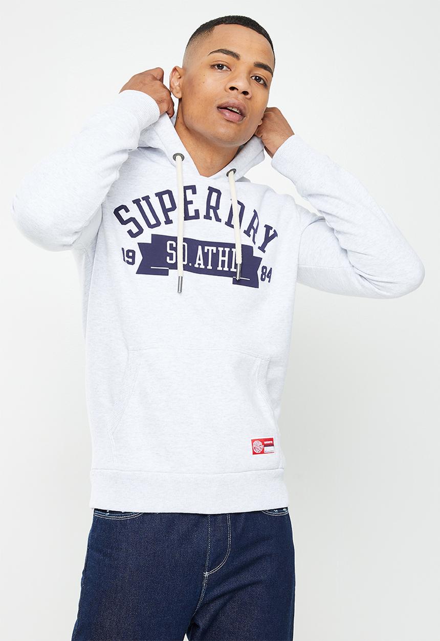 Superdry. - T&f hood - glacier grey marl