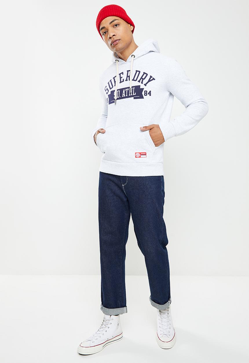 Superdry. - T&f hood - glacier grey marl