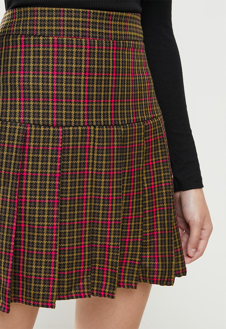 Koton - Styled by yours melis agazat x koton mini skirt - fuchsia plaid