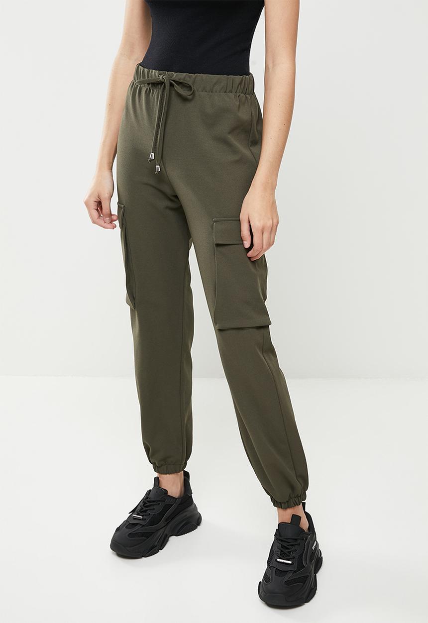 Koton - Medium rise pocket detailed trousers - khaki