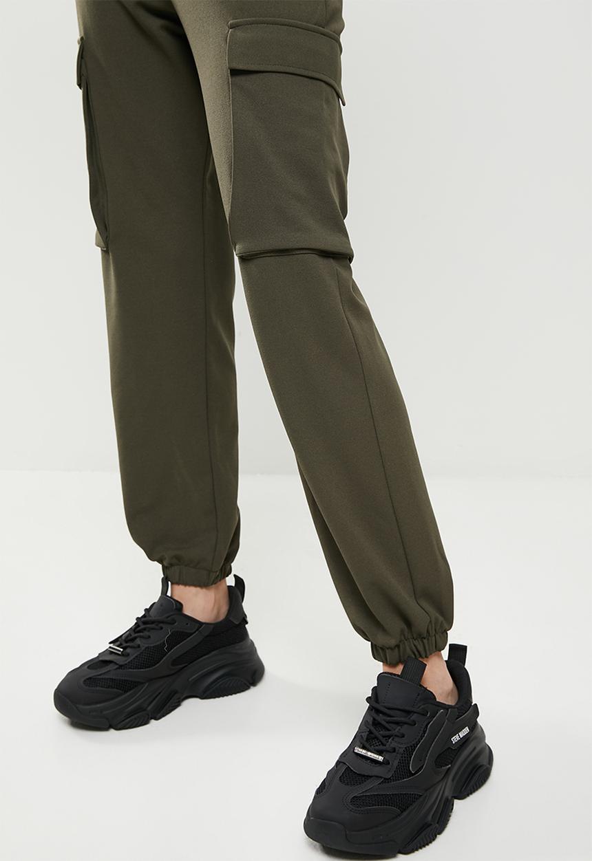 Koton - Medium rise pocket detailed trousers - khaki