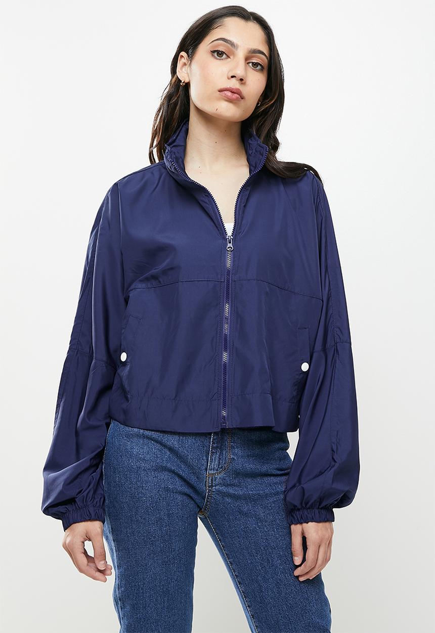 Koton - Hooded pocket detailed zipper detailed coat - navy