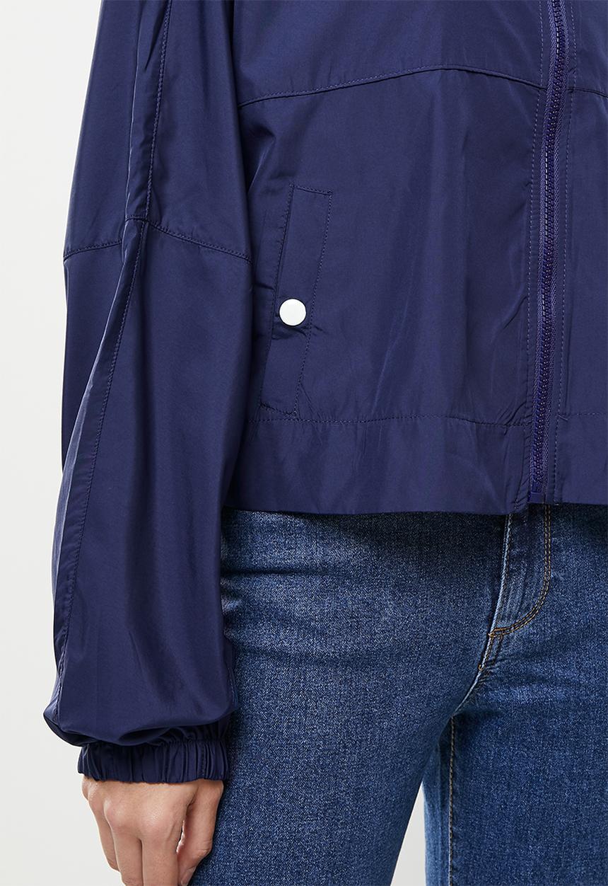 Koton - Hooded pocket detailed zipper detailed coat - navy
