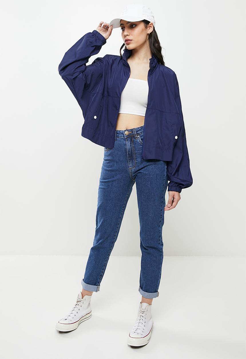 Koton - Hooded pocket detailed zipper detailed coat - navy