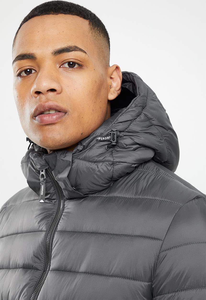 Superdry. - Classic fuji puffer jacket - charcoal
