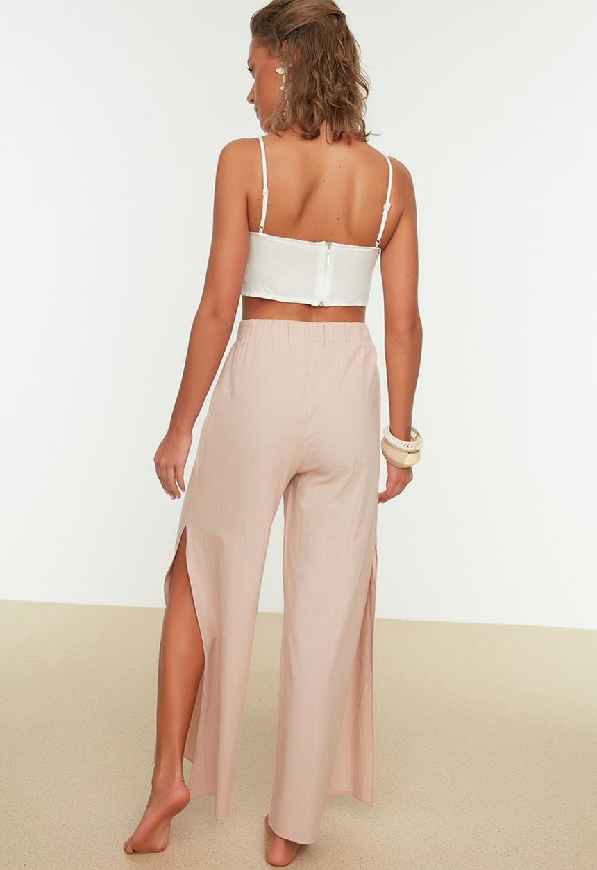 Trendyol - Linen trousers - beige