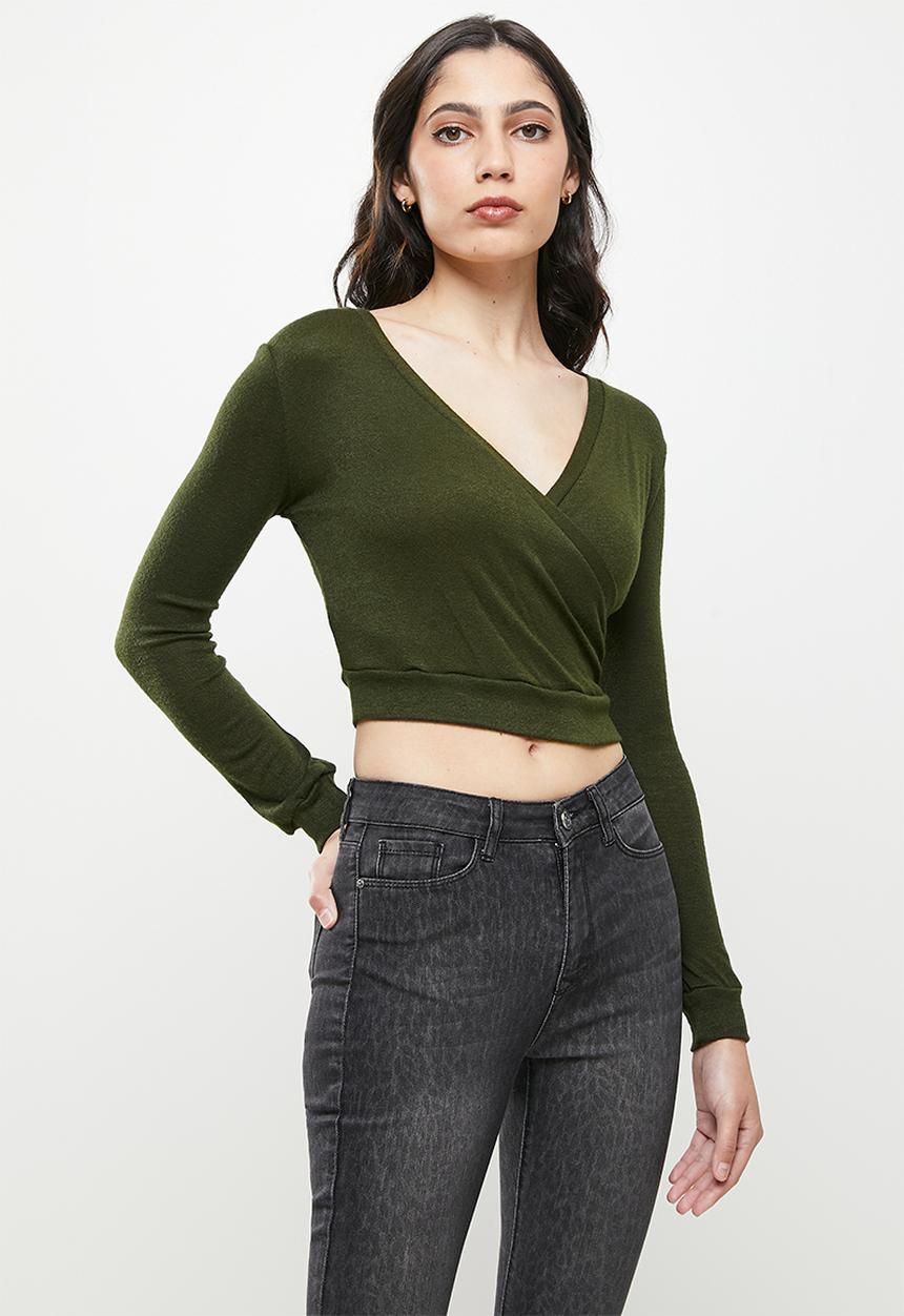 Koton - V neck long sleeve jumper - green