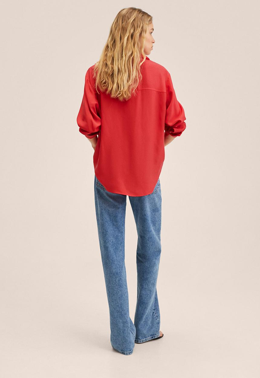 MANGO - Shirt limone - red