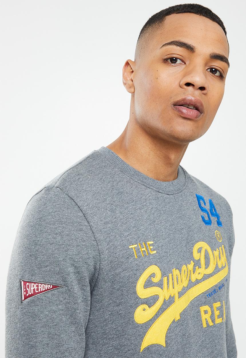Superdry. - Vl source crew - rich charcoal marl
