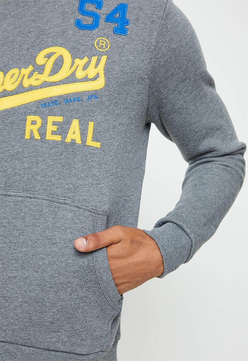 Superdry. - Vl source crew - rich charcoal marl