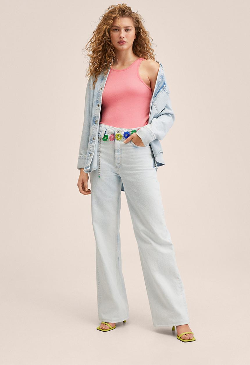 MANGO - Top plaja - bright pink