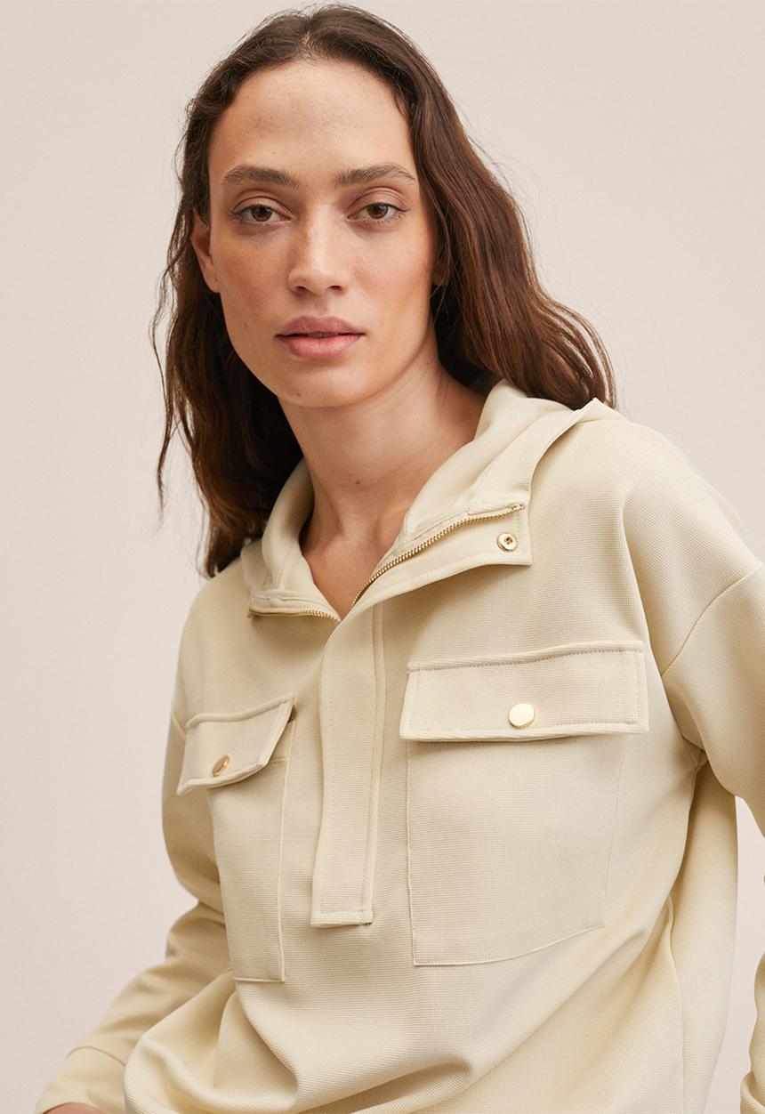 MANGO - Sweatshirt florida2 - light beige