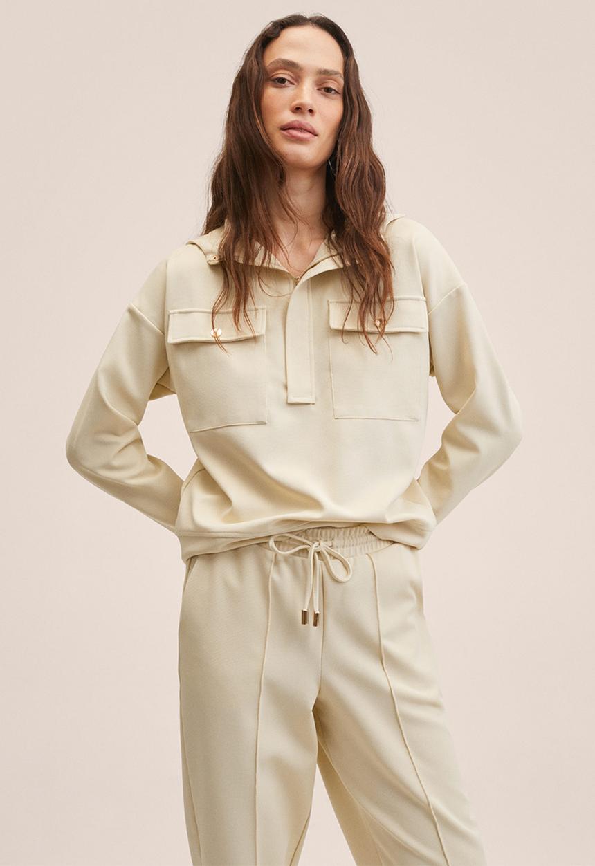 MANGO - Sweatshirt florida2 - light beige