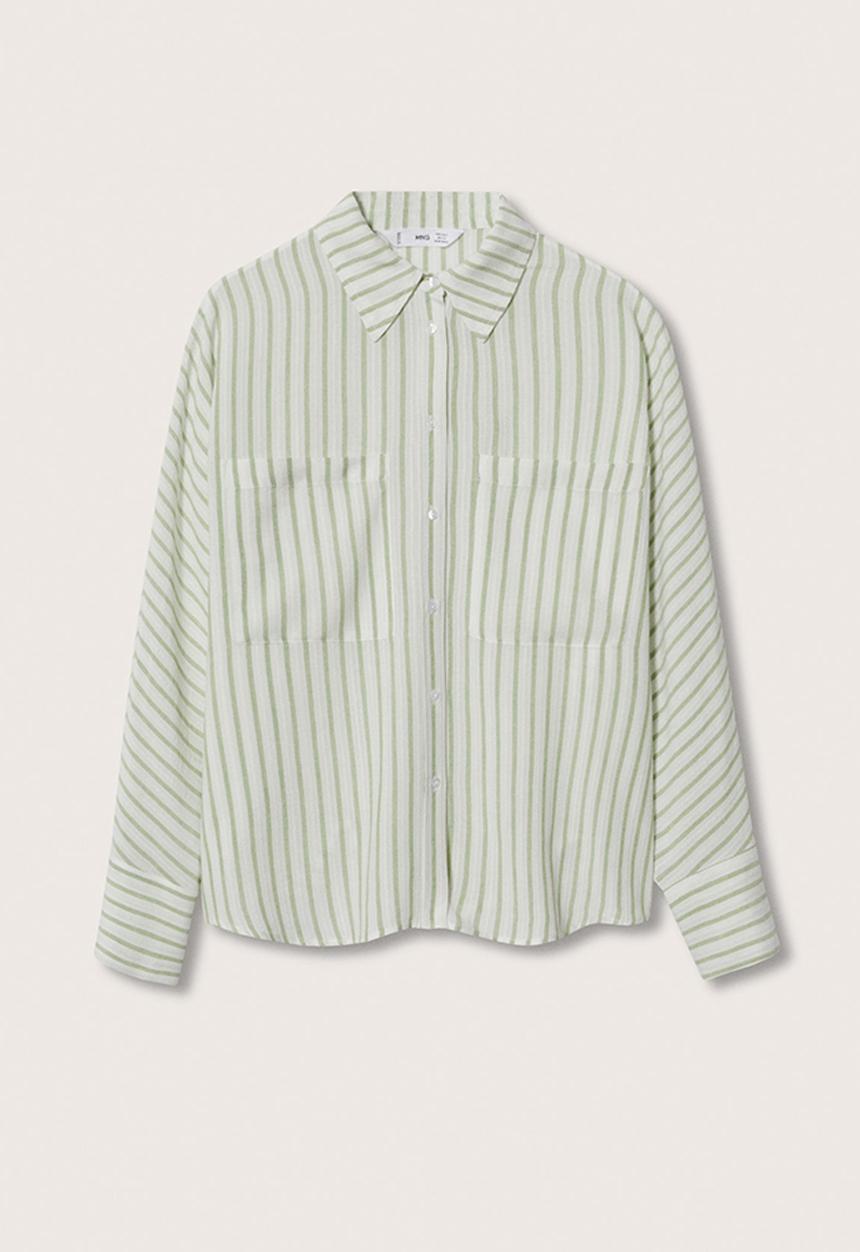 MANGO - Shirt mayo - green