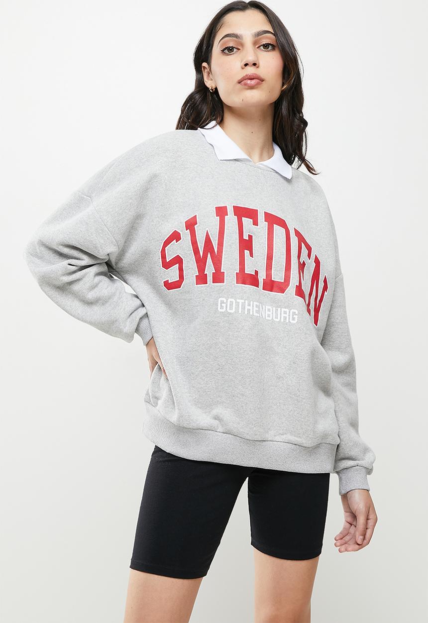 Koton - Crew neck printed sweatshirt - grey