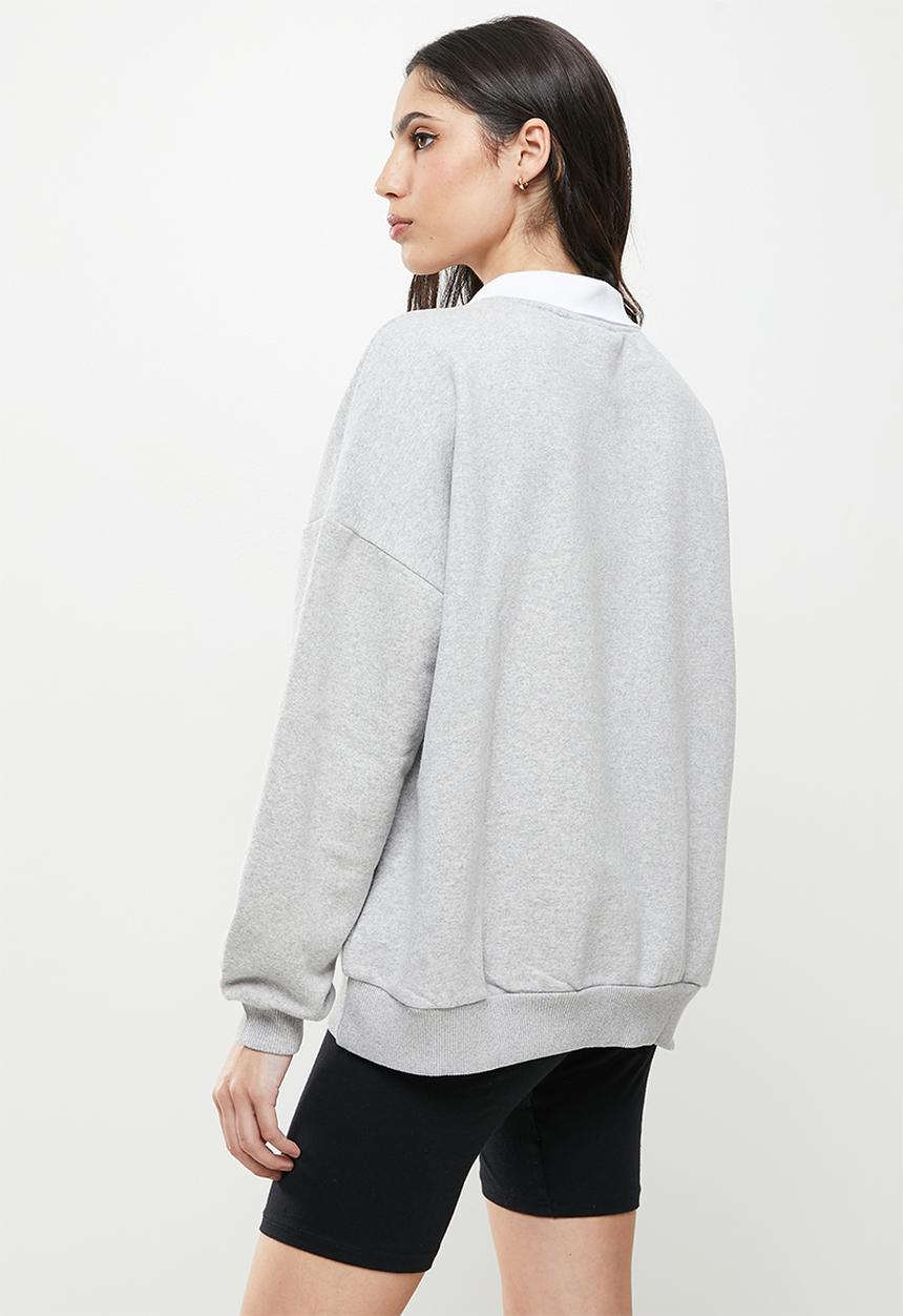Koton - Crew neck printed sweatshirt - grey