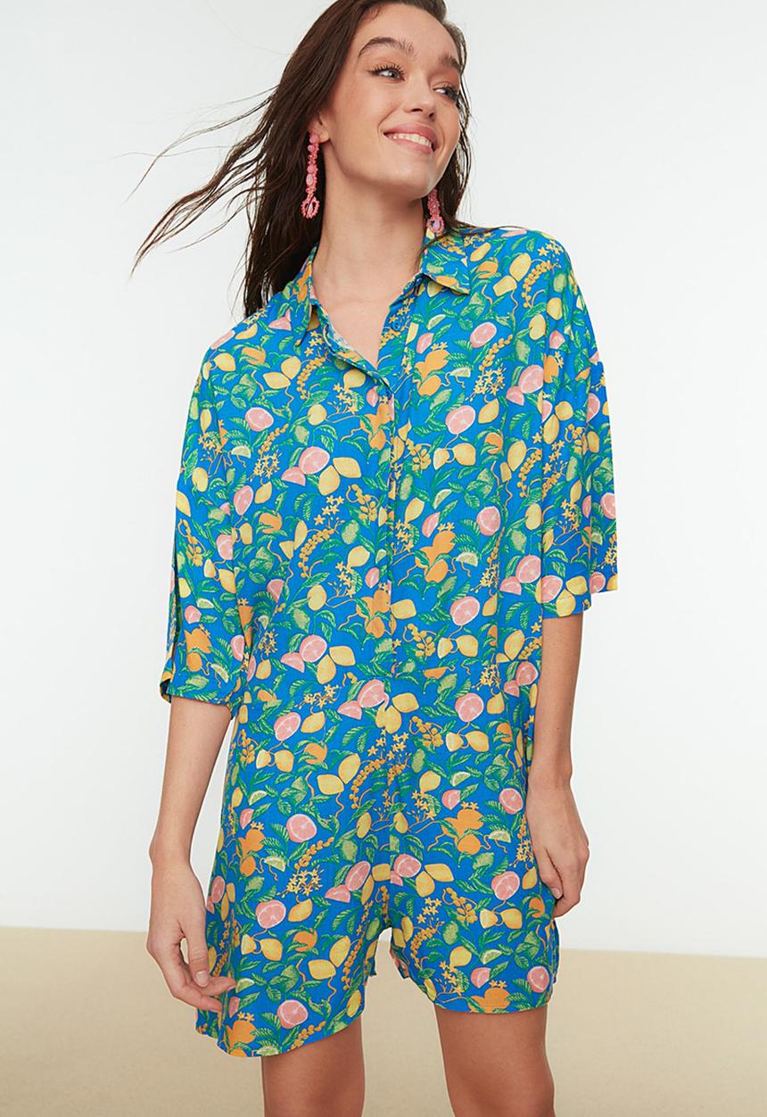 Trendyol - Colorful lemon patterned overalls - multi
