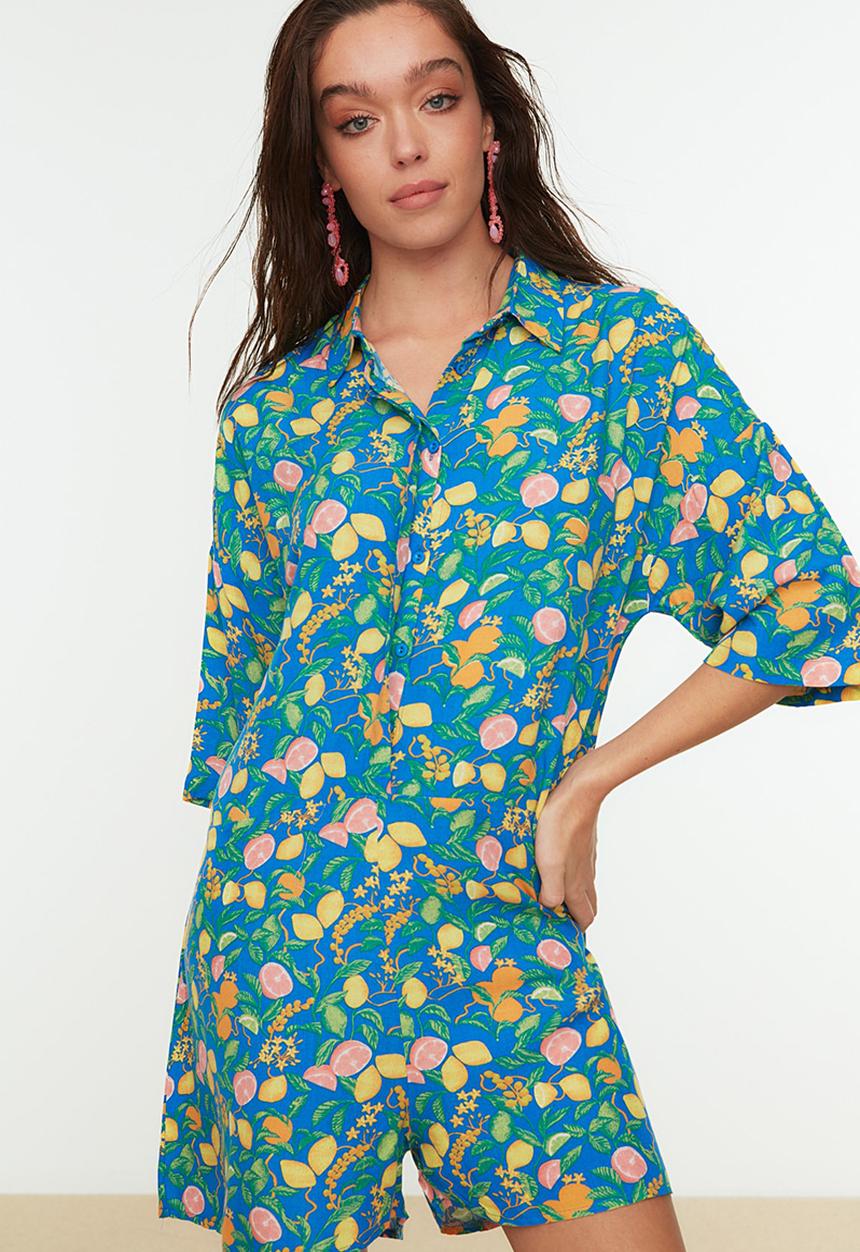 Trendyol - Colorful lemon patterned overalls - multi