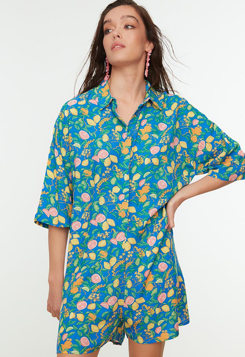 Trendyol - Colorful lemon patterned overalls - multi
