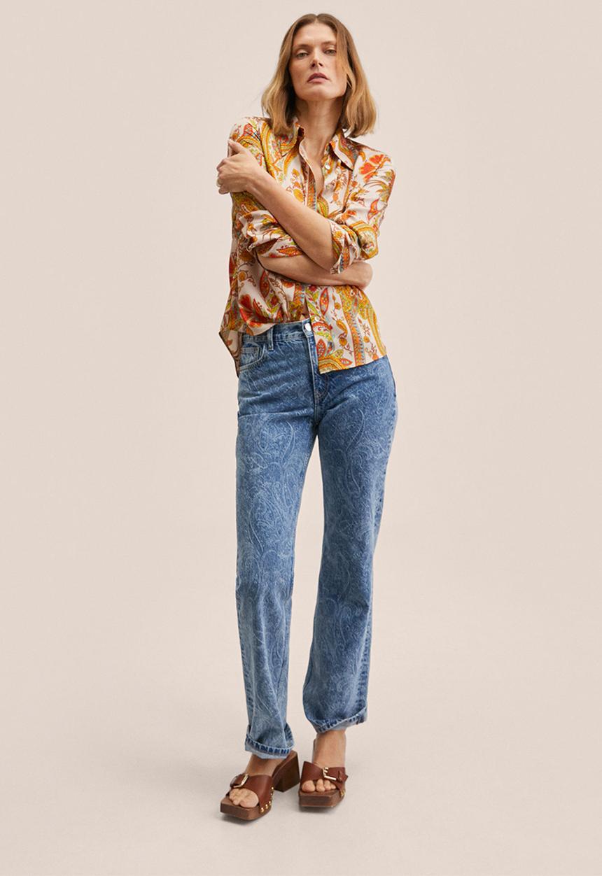 MANGO - Shirt greenny - multi 