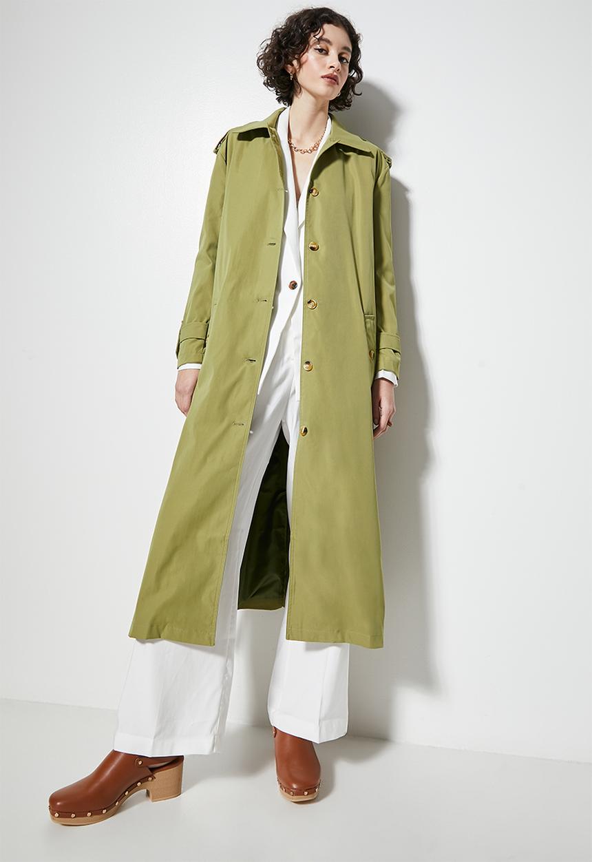 Superbalist - Trench coat - pesto