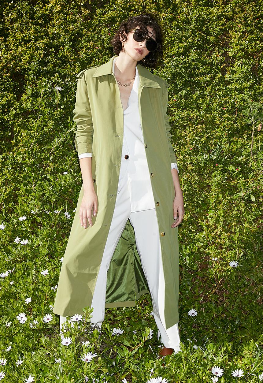 Superbalist - Trench coat - pesto