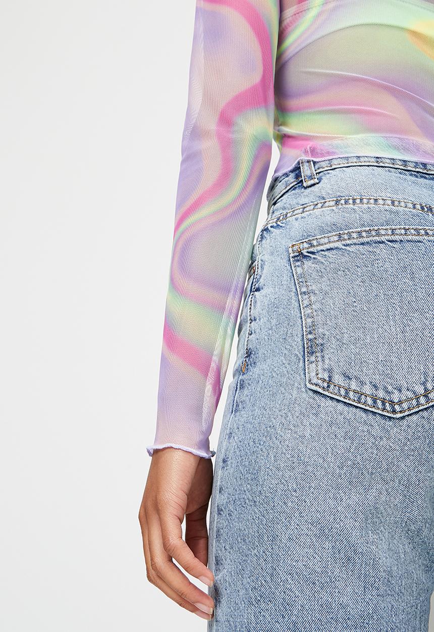 Blake - Printed mesh tee - multi 
