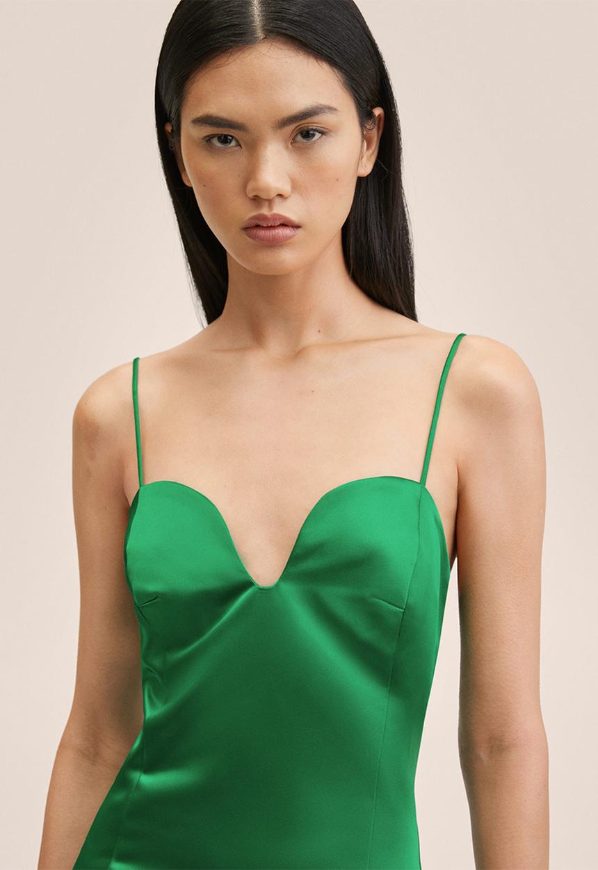 MANGO - Dress miley - green