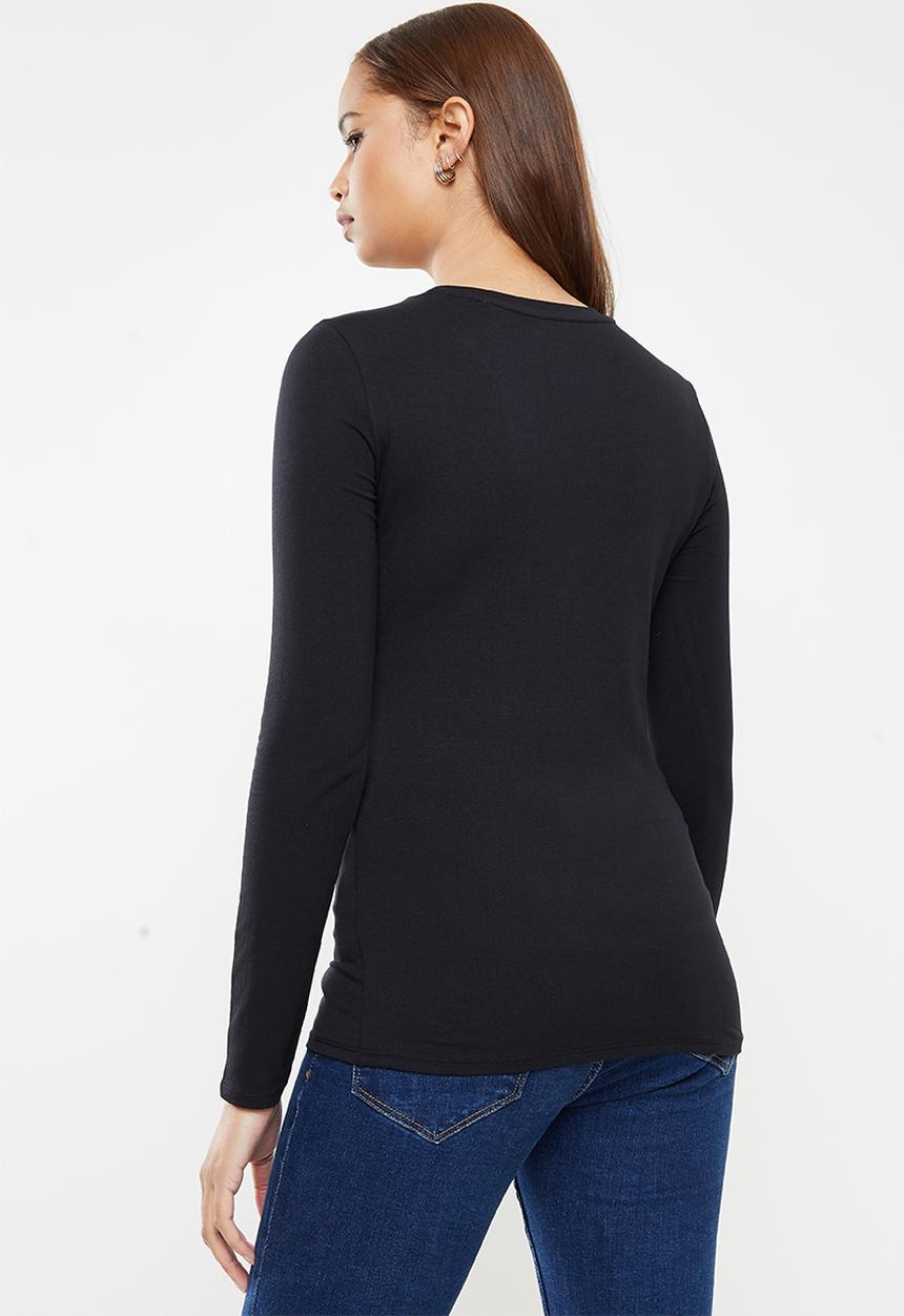 GUESS - Longsleeve logo - jet black