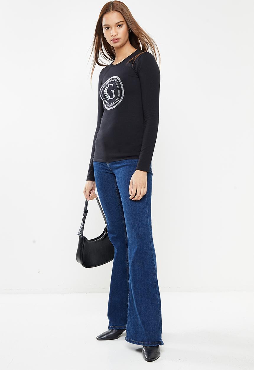 GUESS - Longsleeve logo - jet black