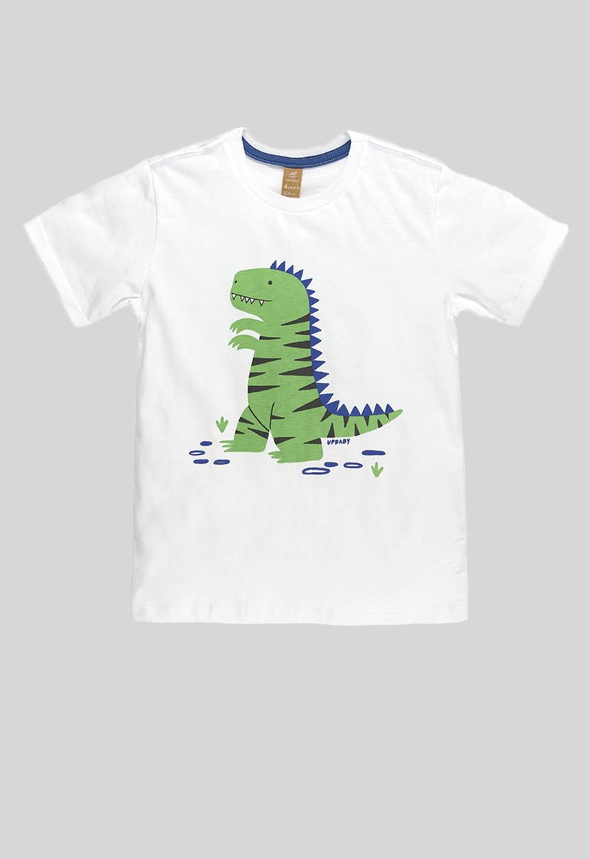 UP Baby - Tee and sweat bermuda - white & blue